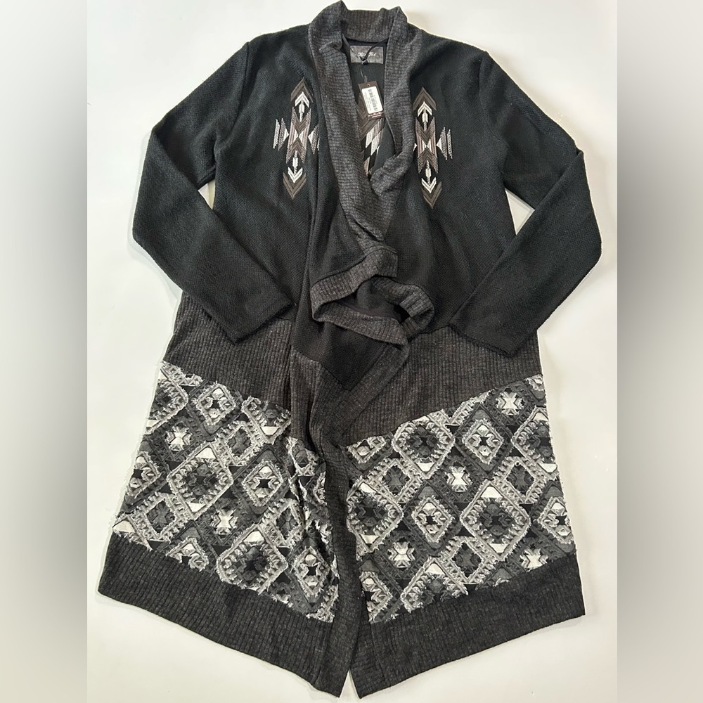 NWT Miss Me boho duster drape front sweater cardigan